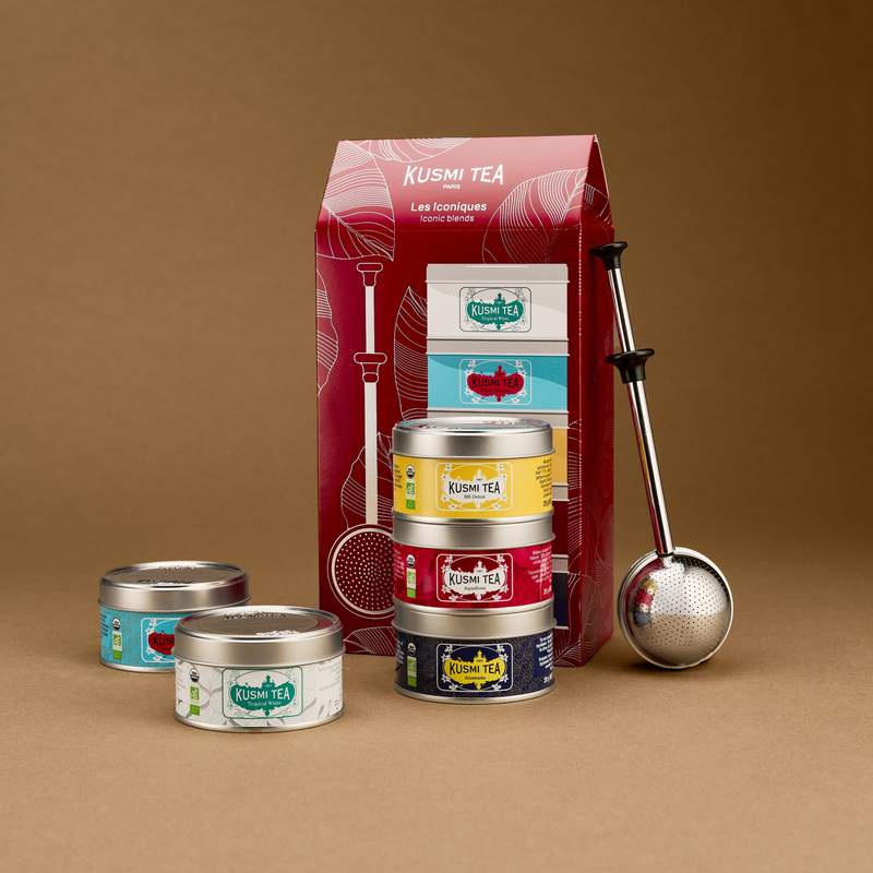 Coffret Les Iconiques bio avec infuseur à thé